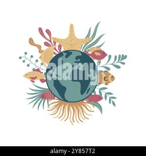 This image is a vector flat art illustration. Stock Vector