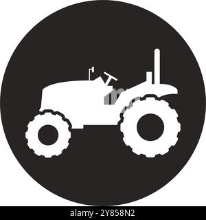 tractor icon vector illustration logo design Stock Vector