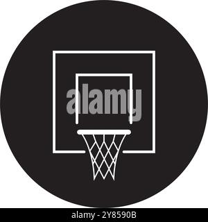 basketball hoop icon vector illustration logo template. Stock Vector