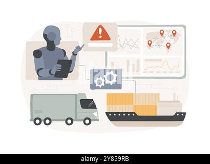 Disruption Forecasting with AI abstract concept vector illustration ...