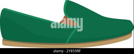 Espadrille color icon. Comfortable flat casual shoe Stock Vector