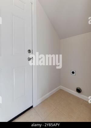 Modern residential empty laundry room interior Stock Photo