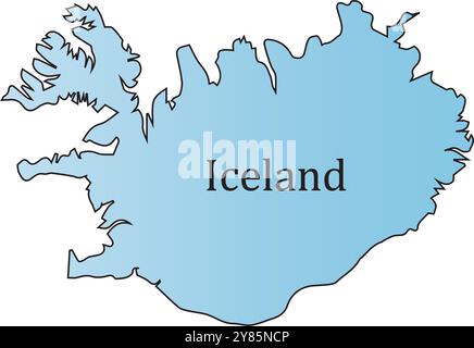 Iceland Map Illustration Icon Design Stock Vector Image & Art - Alamy