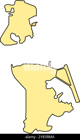 Map of Macau region vector illustration design Stock Vector
