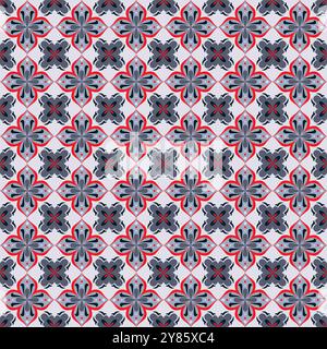 Floor Tiles Azulejo Design. Talavera Seamless Pattern Vector Stock Vector
