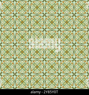 Talavera Tile Vintage Pattern Design Stock Vector