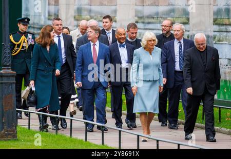 London, UK. 3rd Oct, 2024. Queen visits Sacristy project at Westminster Abbey. The Queen visits Westminster Abbey to view the Sacristy project to be named The King Charles III Sacristy in honour of His Majesty the King. Credit: Karl Black/Alamy Live News Stock Photo