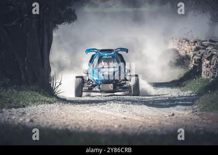 Anogyra, Cyprus - January 29, 2023: Speed Car Wonder at Anogyra Rally Sprint 2023 Stock Photo