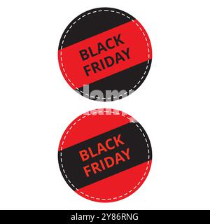 Black friday banners on a white background with copy space Stock Photo