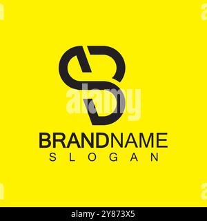 Alphabet Letters SB or BS logo design template Stock Vector