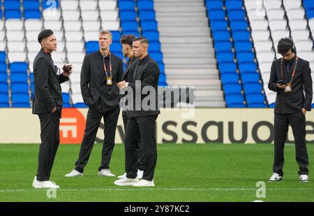 San Sebastian, Spain. 03rd Oct, 2024. Anderlecht's Luis Vazquez and Anderlecht's Jan-Carlo Simic pictured before a soccer match between Belgian team RSC Anderlecht and Spanish team Real Sociedad, Thursday 03 October 2024 in San Sebastian, Spain, on the second day of the UEFA Europa League tournament. BELGA PHOTO JOMA GARCIA I GISBERT Credit: Belga News Agency/Alamy Live News Stock Photo