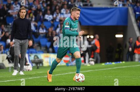 San Sebastian, Spain. 03rd Oct, 2024. Anderlecht's Anders Dreyer pictured during a soccer match between Belgian team RSC Anderlecht and Spanish team Real Sociedad, Thursday 03 October 2024 in San Sebastian, Spain, on the second day of the UEFA Europa League tournament. BELGA PHOTO JOMA GARCIA I GISBERT Credit: Belga News Agency/Alamy Live News Stock Photo