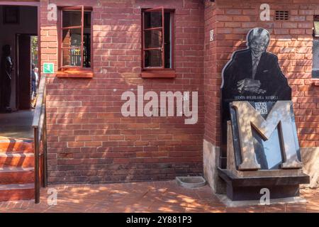 Johannesburg, South Africa - September 08, 2022:  Nelson Mandela National Museum, or Mandela House, Orlando West, Soweto, South Africa, declared a Nat Stock Photo