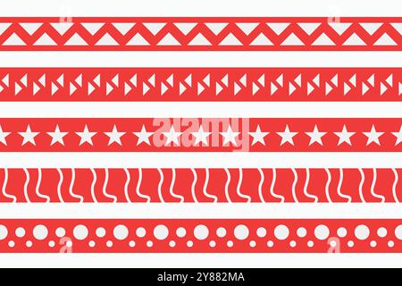 Decorative seamless ribbon set Stock Vector