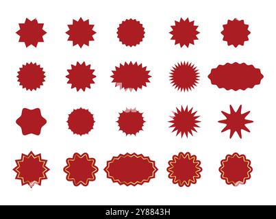 Starburst badge and sticker collection Stock Vector
