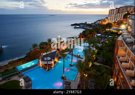 hotels in funchal promenade Stock Photo