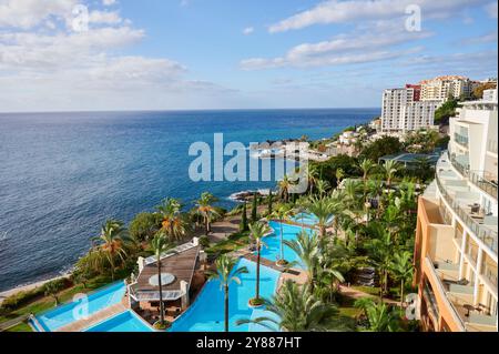 hotels in funchal promenade Stock Photo