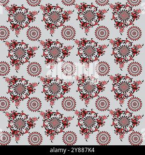 Decorative Illustrations background abstract, Art design Wreath, Vector Art Stock Vector