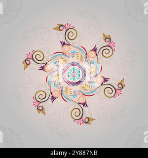 Illustrations background abstract, Seamless background, calligraphic, Illustration Art Stock Vector