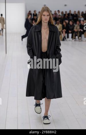 Model Bodine Van Galen is seen on the catwalk at the Coperni Ready to ...