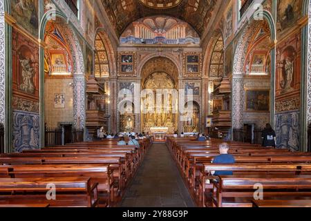 Interior of the Jesuit Church - Igrejo do Colégio in Funchal; Madeira. Stock Photo