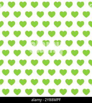 Eco green  hearts seamless pattern texture Stock Vector
