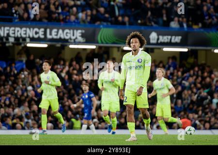 London, UK. 03rd Oct, 2024. London, England, October 03 2024: Hugo Gambor (12 Gent) during the UEFA Conference League game between Chelsea and Gent at Stamford Bridge in London, England. (Pedro Porru/SPP) Credit: SPP Sport Press Photo. /Alamy Live News Stock Photo