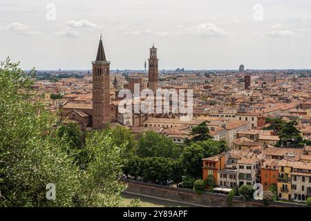 Verona Panoramic View Of Historic City Skyline With Adige River And verona-panoramic-view-of-historic-city-skyline-with-adige-river-and