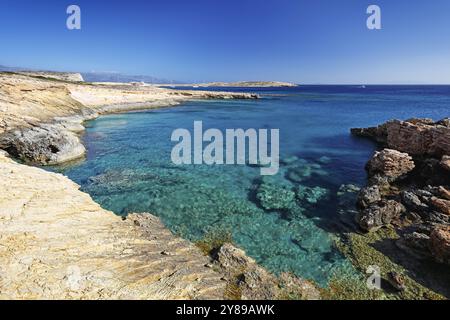 A beach of Koufonissi island in Cyclades, Greece, Europe Stock Photo