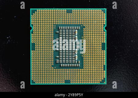 A modern die array of an Intel Core i7 CPU Stock Photo