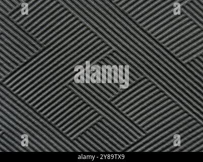 Close up texture of black diagonal slanted pattern, black weaving pattern. A modern contemporary futuristic element. Black tilted geometric texture Stock Photo