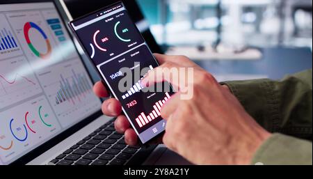 Business Data Analytics Dashboard And KPI Performance Stock Photo