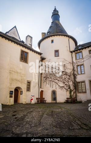 The Clervaux Castle in the town of Clervaux in Northern Luxembourg Stock Photo