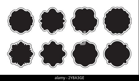 Elegant Traditional Badge Emblem Label Frame Background Elements Stock Vector