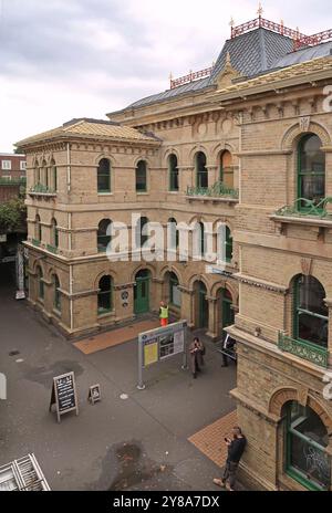 Front elevation of Peckham Rye railway station in south east London, UK. Famous Victorian building soon to be updated and remodelled. Stock Photo