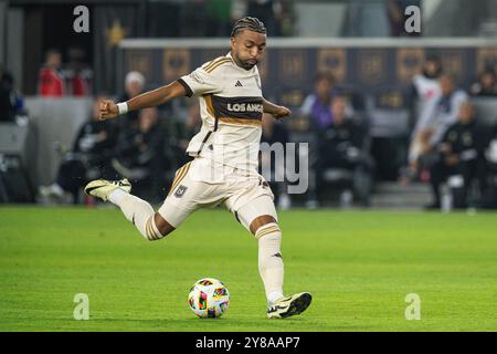 LAFC midfielder Timothy Tillman (11) during a MLS match against St. Louis City, Wednesday, October 2, 2024, at the BMO Stadium, in Los Angeles, CA. LA Stock Photo