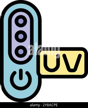 Uv drying lamp icon, professional manicure equipment for drying gel nail polish Stock Vector