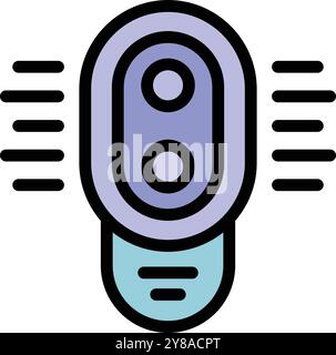 Motion sensor icon in thin line style, suitable for security system interface Stock Vector