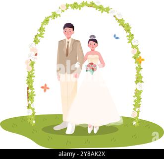 wedding couple vector & illustration Stock Vector