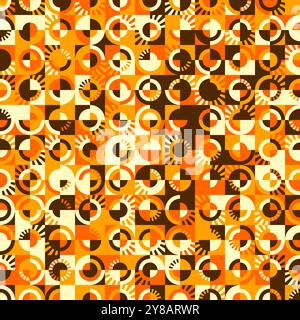 Seamless Circle Not Circle texture. Seamless Hi-res (8000x8000) texture. Modern stylish abstract texture. Template for prints, textiles, wrapping, wal Stock Photo