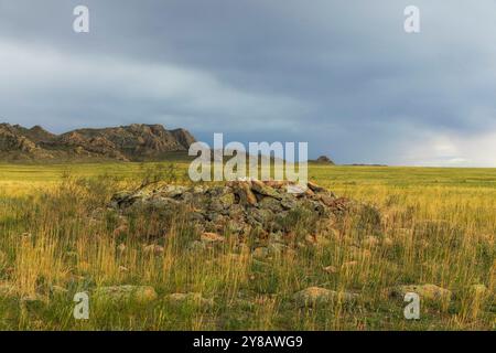 Nature of Eastern Siberia. Ubsunur basin. Republic of Tuva. Russia Stock Photo