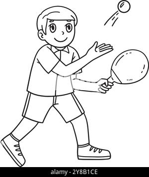 Table Tennis Player doing a Toss Serve Clipart Stock Vector Image & Art ...