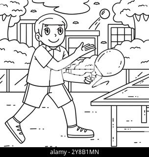 Table Tennis Player doing a Toss Serve Clipart Stock Vector Image & Art ...