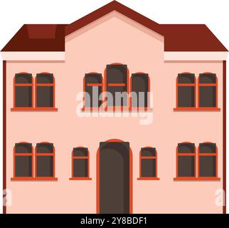Two storey house with arched windows icon Stock Vector Image & Art - Alamy