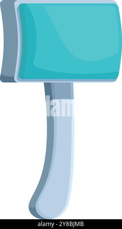 Reflex hammer with blue handle showing medical equipment for neurology Stock Vector