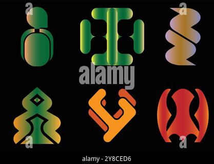 Abstract vector logo design for company. Stock Vector