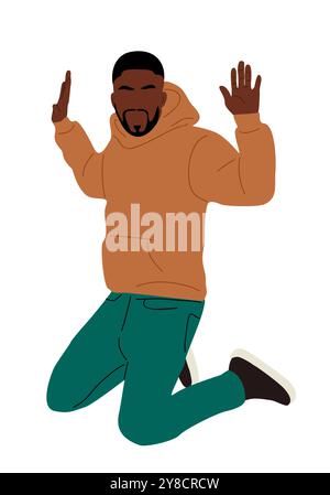 happy black boy celebrating vector illustration design Stock Vector ...