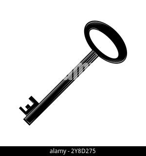 Vector key icon isolated on white background. Key icon. Lock or unlock sign. Padlock. Lock symbol. Unblock. Password icon. Access sign. Private access Stock Vector