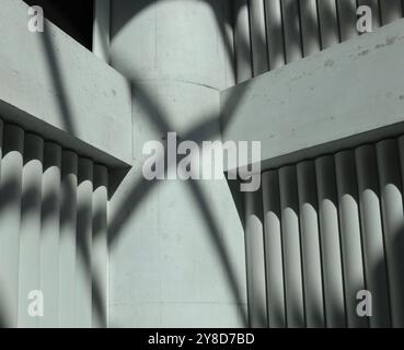 Architectural structure. Geometric shapes on modern city design ...