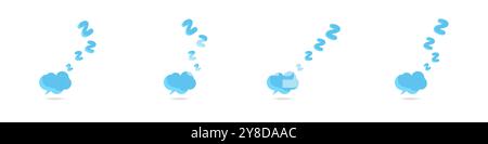 Speech bubble vector icon. Sleepy message bubble icon. A thought in a dream. Letters sign sleep vector. Zzzz dream bubble. Frame chat vector with Stock Vector